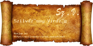 Szilvássy Virág névjegykártya
