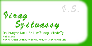 virag szilvassy business card